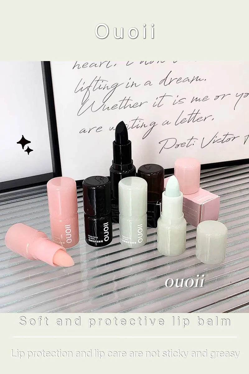 1Pc Peach Moisturizing Lip Balm Colorless Hydrating Lips Mask Stick Reduce Lip Lines Lip Care Transparent Change Color Lipstick