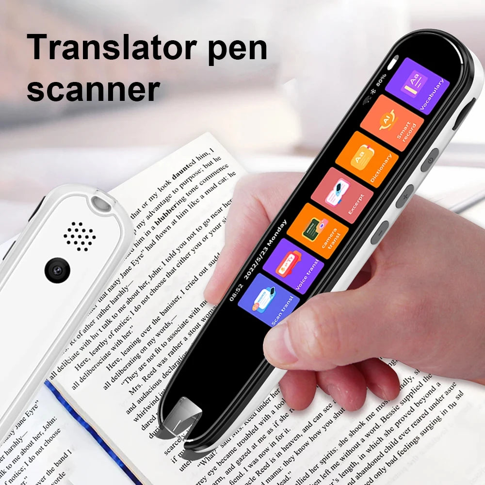 2026 Smart AI Scan Pen – 134 Languages, Voice & Photo Translator, 3.38” Touchscreen, Offline Record & Instant Translation