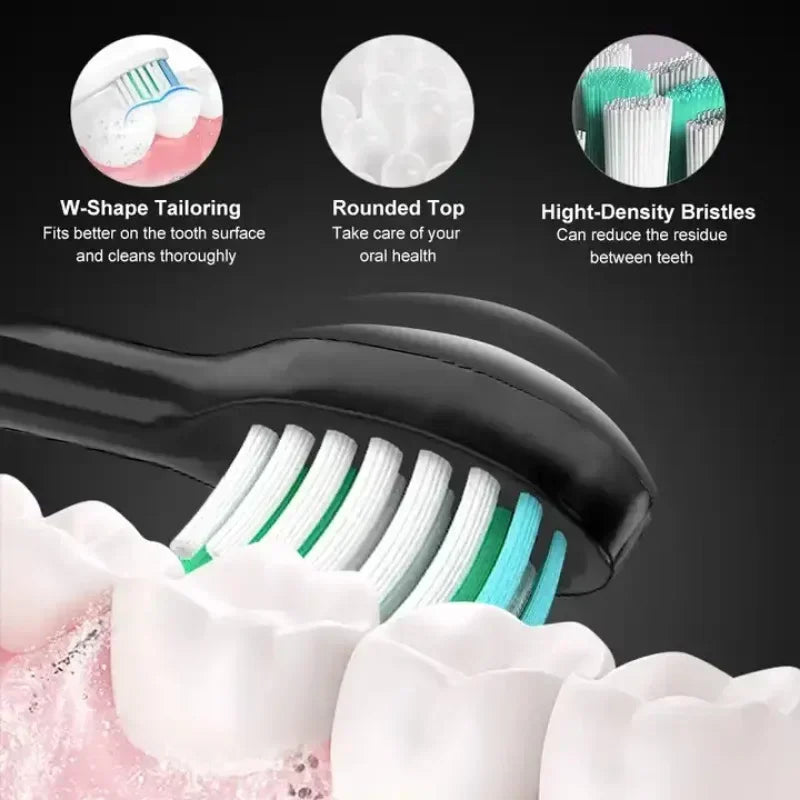 Electric Toothbrush Comes Brush Heads A Rechargeable Portable Electric Whitening Toothbrush with Holder and Travel Case