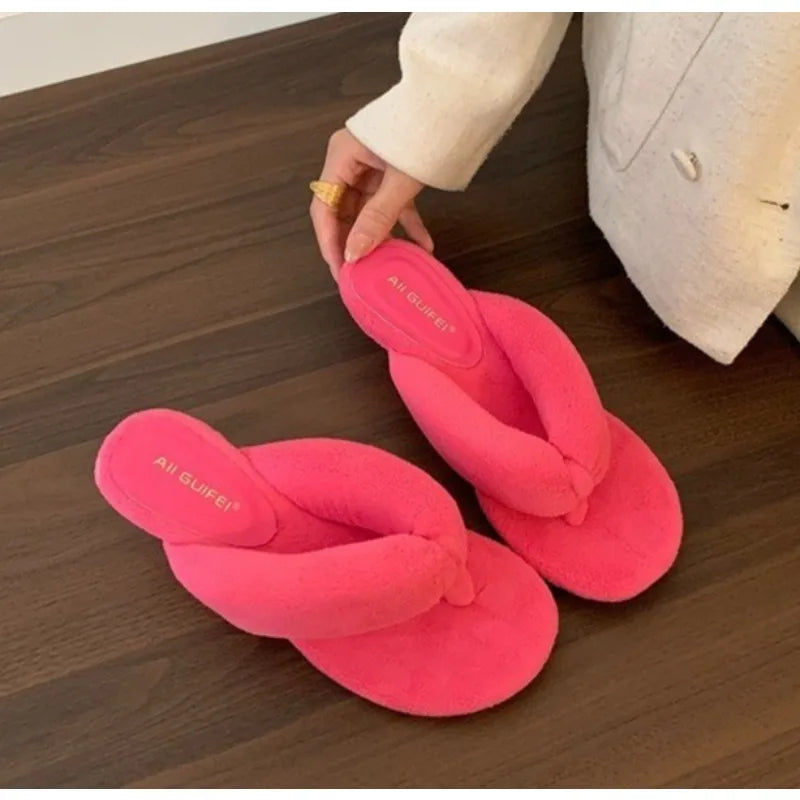 Comfort Soft Wedges Slippers Women Summer Sexy Clip Toe Flip Flops Fashion Non-slip Vacation Beach Slide Sandals Sandalias Mujer