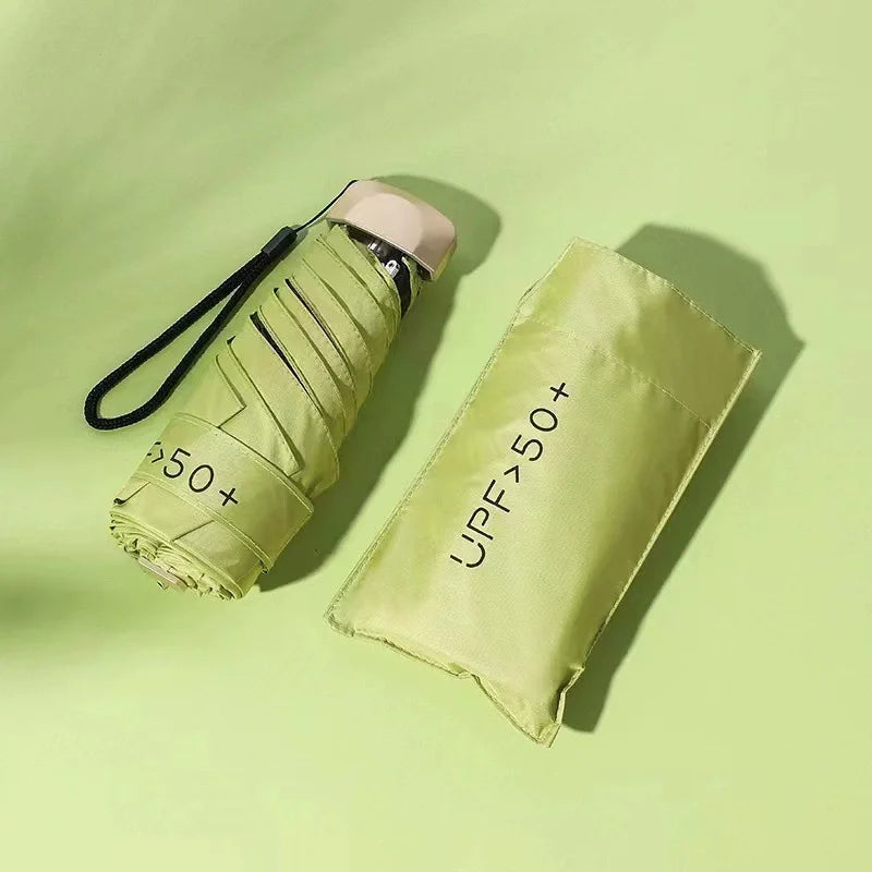 Mini five-fold umbrella sun protection sun umbrella sun protection anti-ultraviolet small and portable men and women fashion sun