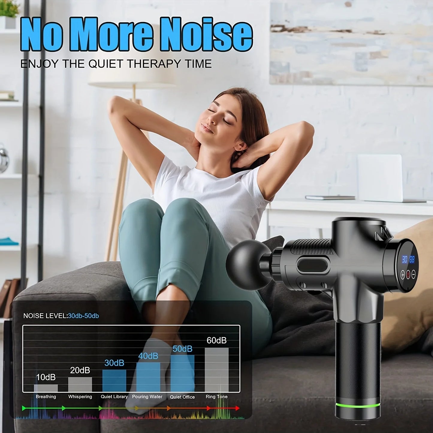 Portable Fascia Gun Vibration Massage Gun - Deep Muscle Relaxation Fitness Recovery Device