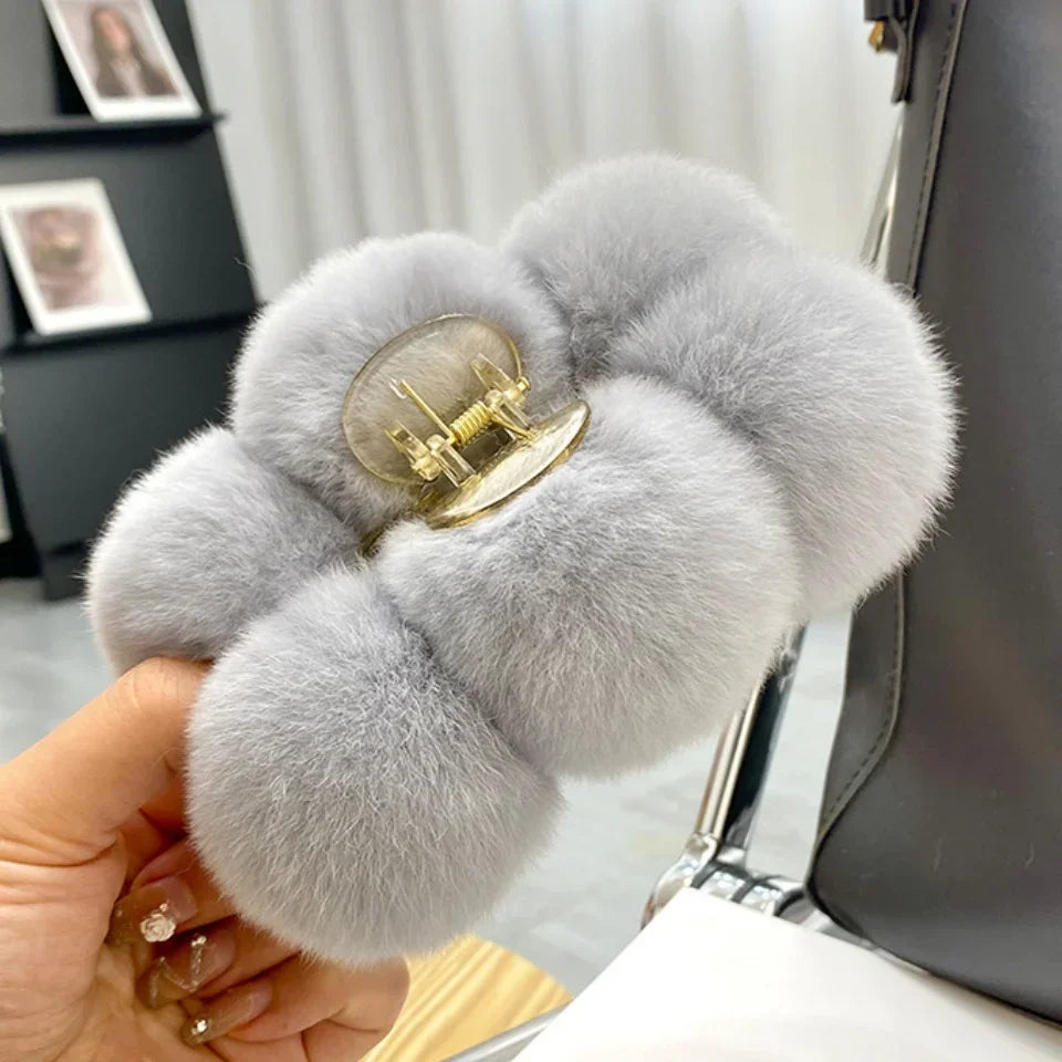 Hair Claw Accessories for Women Furry Pins Clips Cheveux Bandeau Korean Fashion Pinza Pelo Barrettes Cheveux Femme Haarschmuck