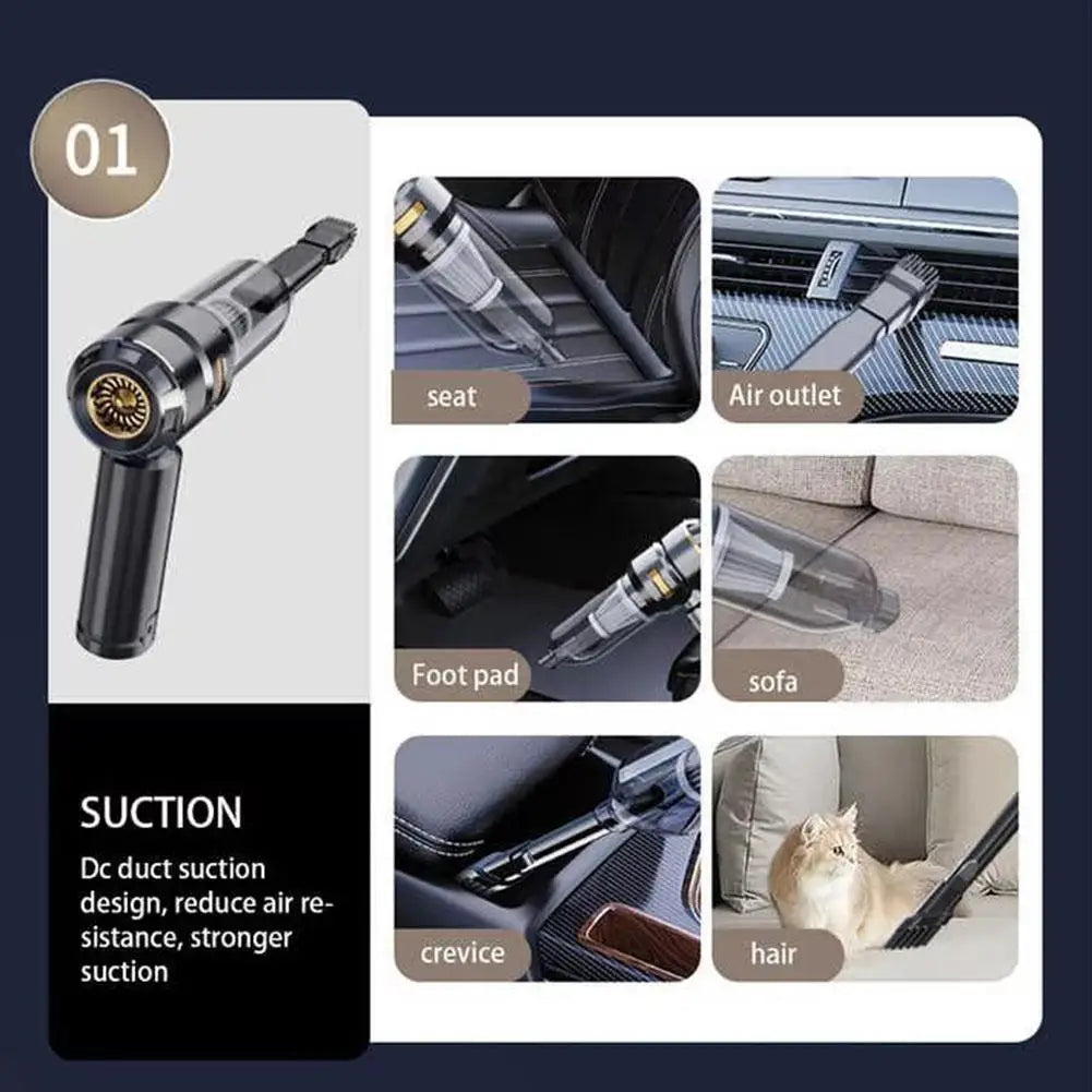 Car vacuum cleaner Wireless Portable Multipurpose Powerful HandHeld Cleaner For Home and Car Cleaning Machine