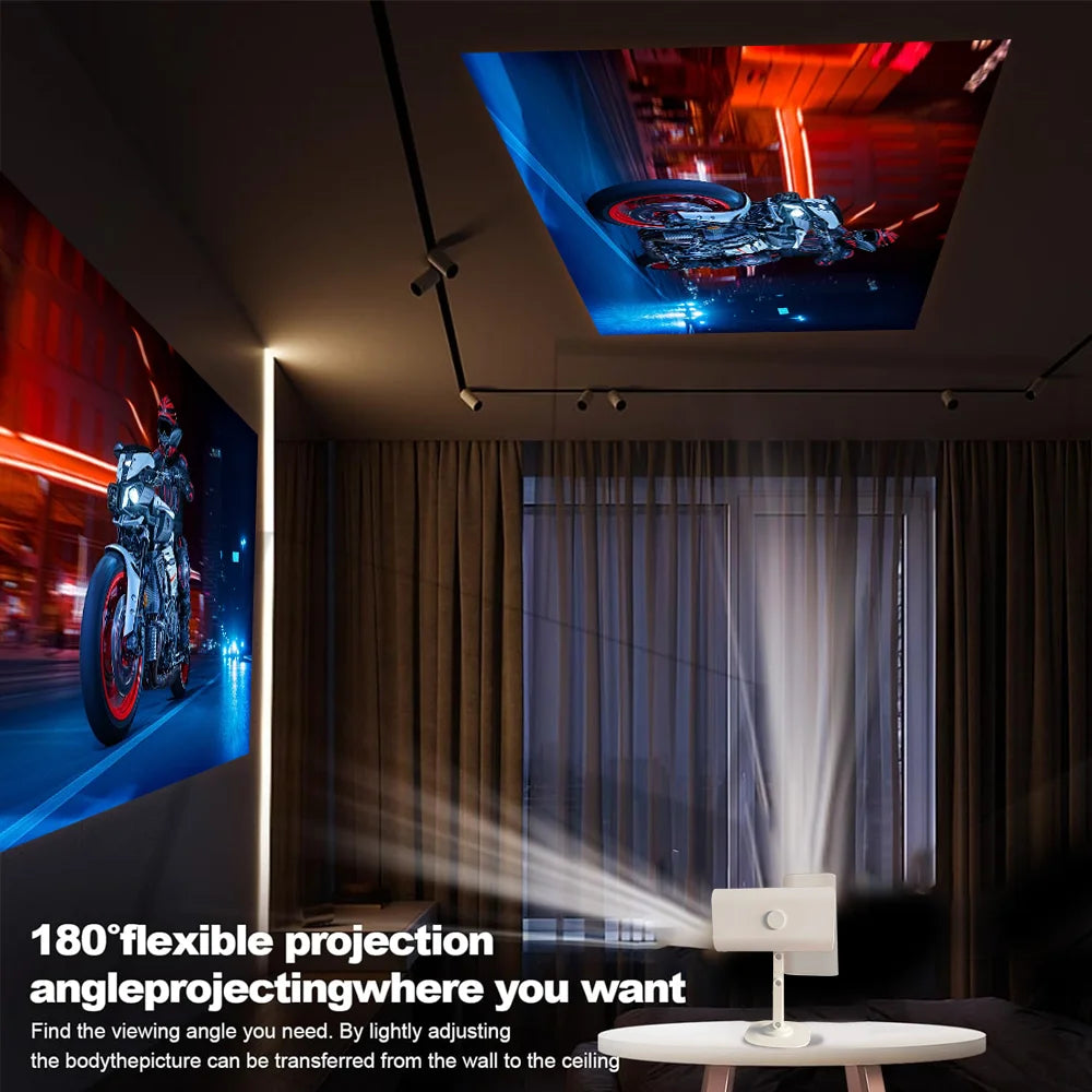 Mini Home Theater Projector - 180° Flexible 1080P USB Smartphone Screen Sharing
