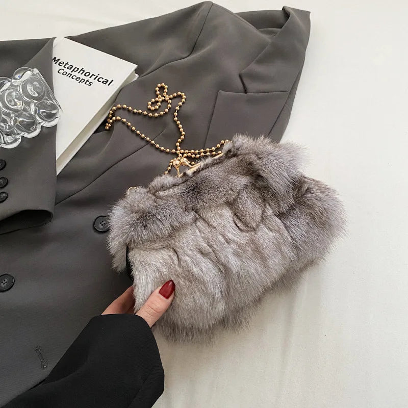 Luxury Soft Faux Fur Handbags | Merch Gone Viral