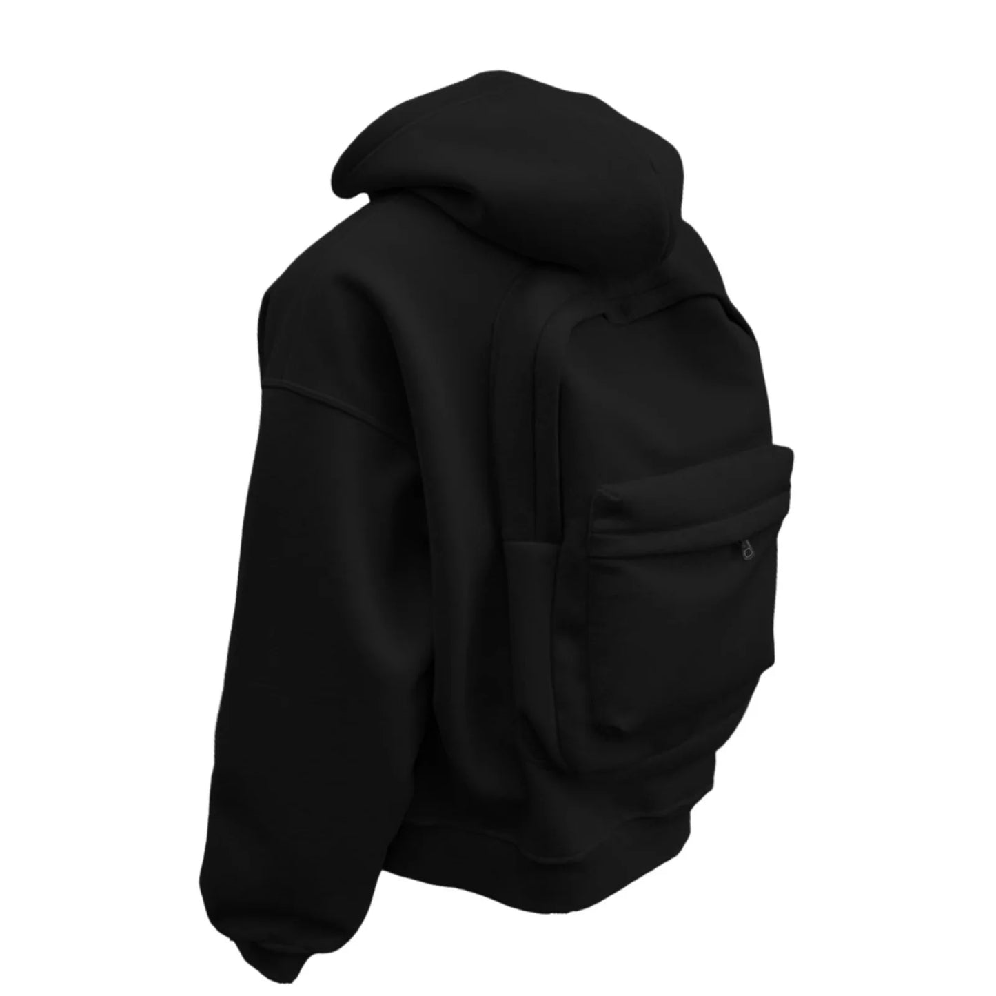 Streetwear Fashion Backpack Hoodie Three dimensional Backpack Casual Hoodie Autumn Winter High Street Trend Top Loose Sportswear