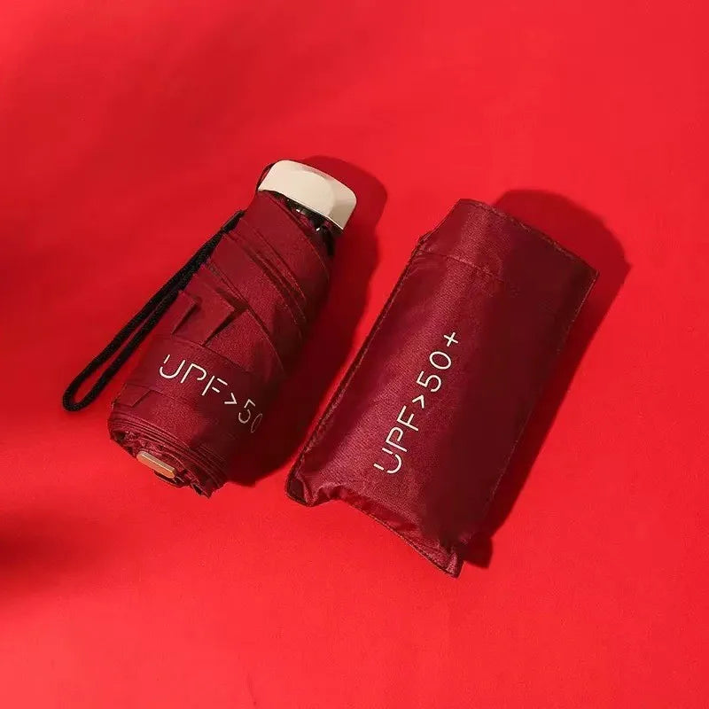 Mini five-fold umbrella sun protection sun umbrella sun protection anti-ultraviolet small and portable men and women fashion sun