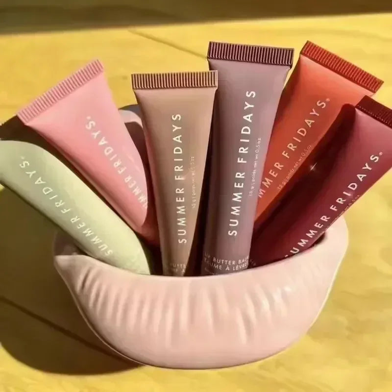 Iced Coffee Butter Lip Balm Moisturizing Transparent Lipstick Set Smooth Soft Tube Mirror Lip Gloss Lip Makeupv