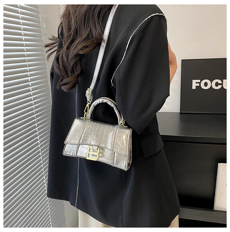 Fashionable Leather Handbag With Spacious Interior For Elegant Ladies By Famous Designer, Luxury Brand