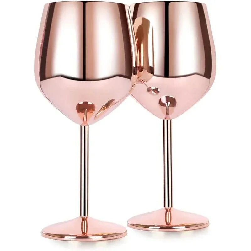 500ml Stainless Steel Wine Glasses Goblet Red Wine Cocktail Glass Unbreakable Metal Tall Champagne Glass Bar KTV European Style Goblet Glass