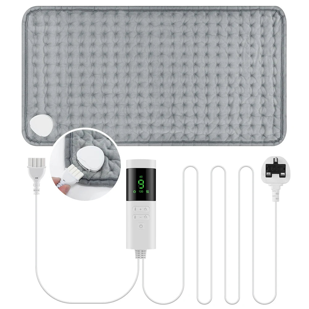 Electric Heating Blanket Thermal Pads Warmer 9 Levels Heated Mat Soft&Safe Winter Body Back Leg Warmer Pads Home Use 60*30cm