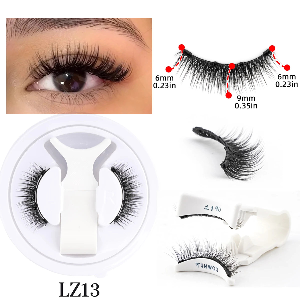 Magnetic Eyelashes 3D Mink - Reusable False Lashes Set with Tweezers Tool