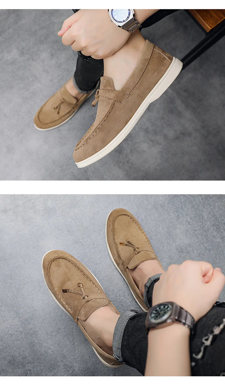 2025 Classics Men's Slip on Loafers Lightweight Breathable Flats Non Slip Comfort Daily Casual Soft Sole Outdoor Walking Shoes
