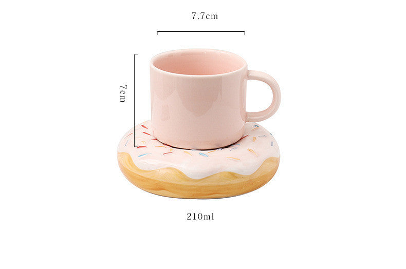 Ceramic Macaron Donut Coffee Sets