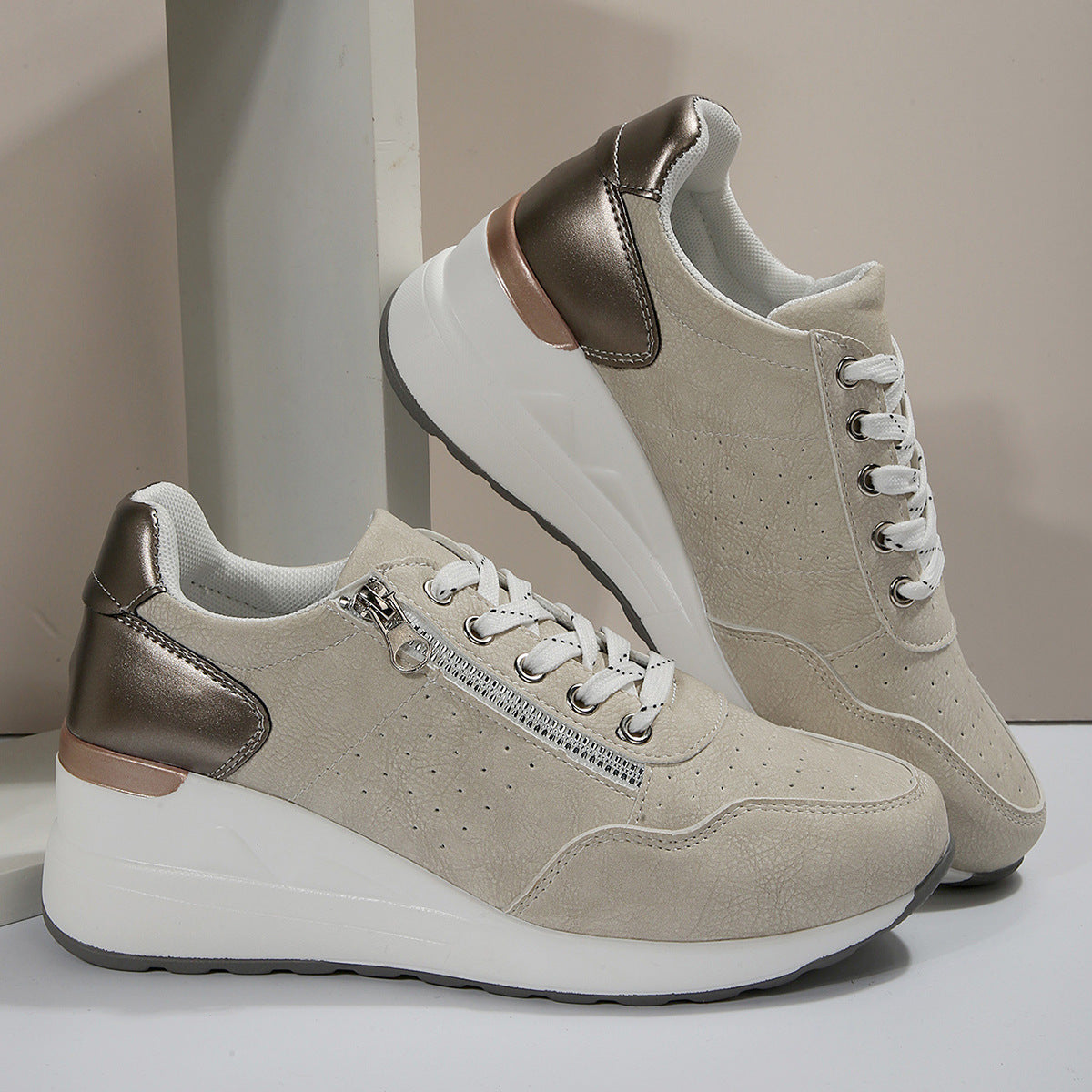Celeb Style Platform Lace up Sneakers Runners Chunky Sole Fashion Statement CELEBRITY OBSESSION