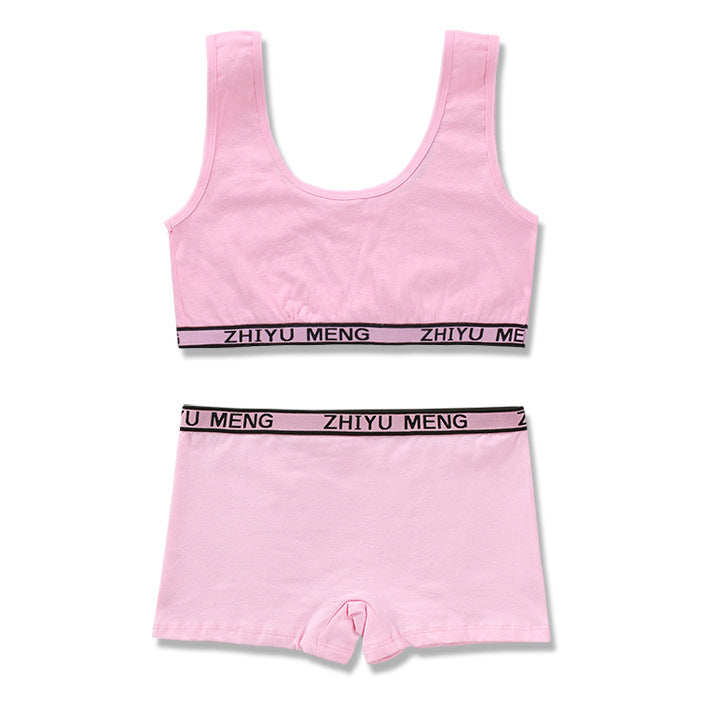 Pure Cotton Solid Color Underwear Set - Soft Breathable Intimate Wear