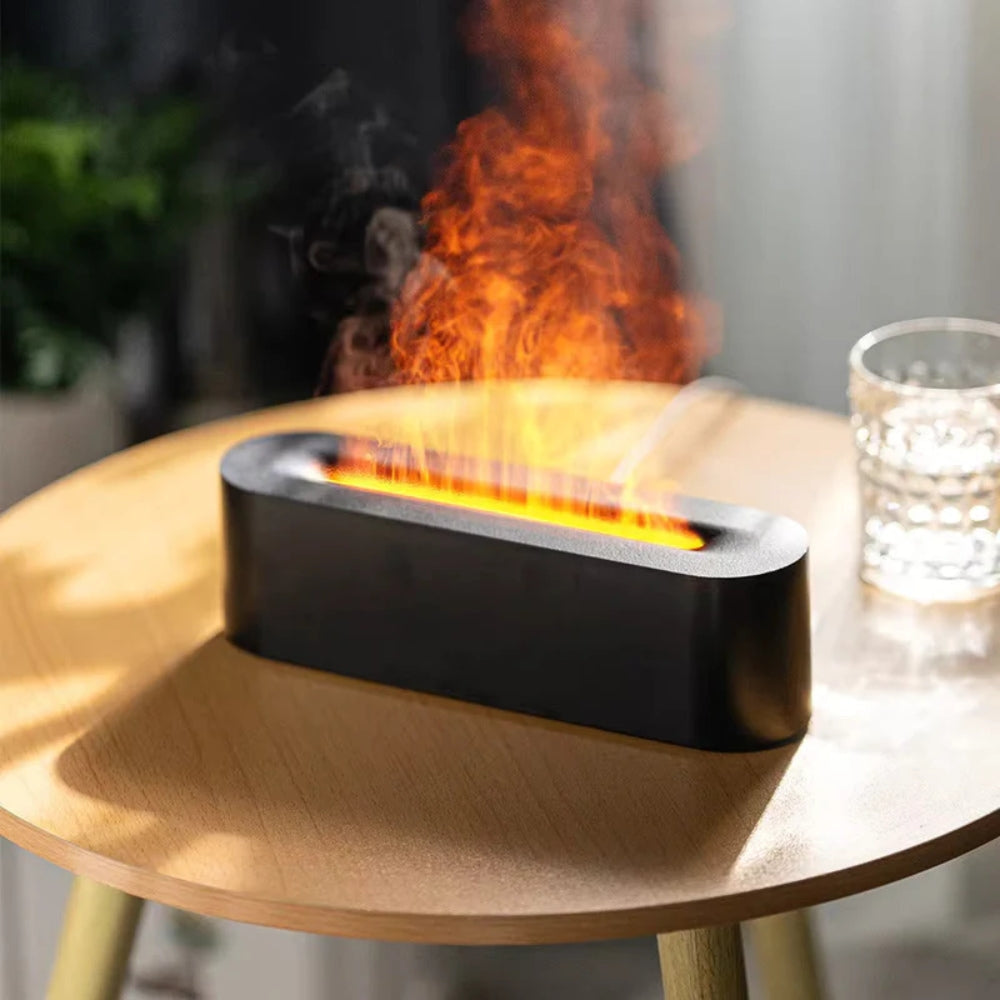 Creative Lava Colorful Flame Aroma Diffuser Desktop Atmosphere Humidifier