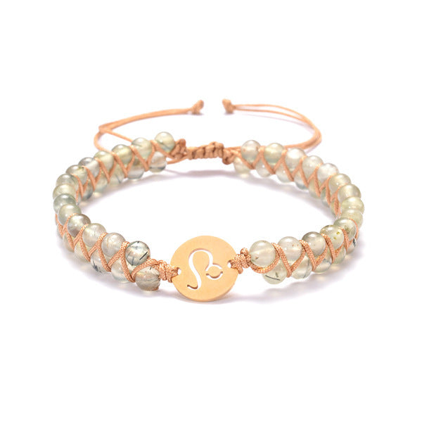 Beautiful Zodiac Sign Handwoven Natural Birthstone Unisex Bracelets