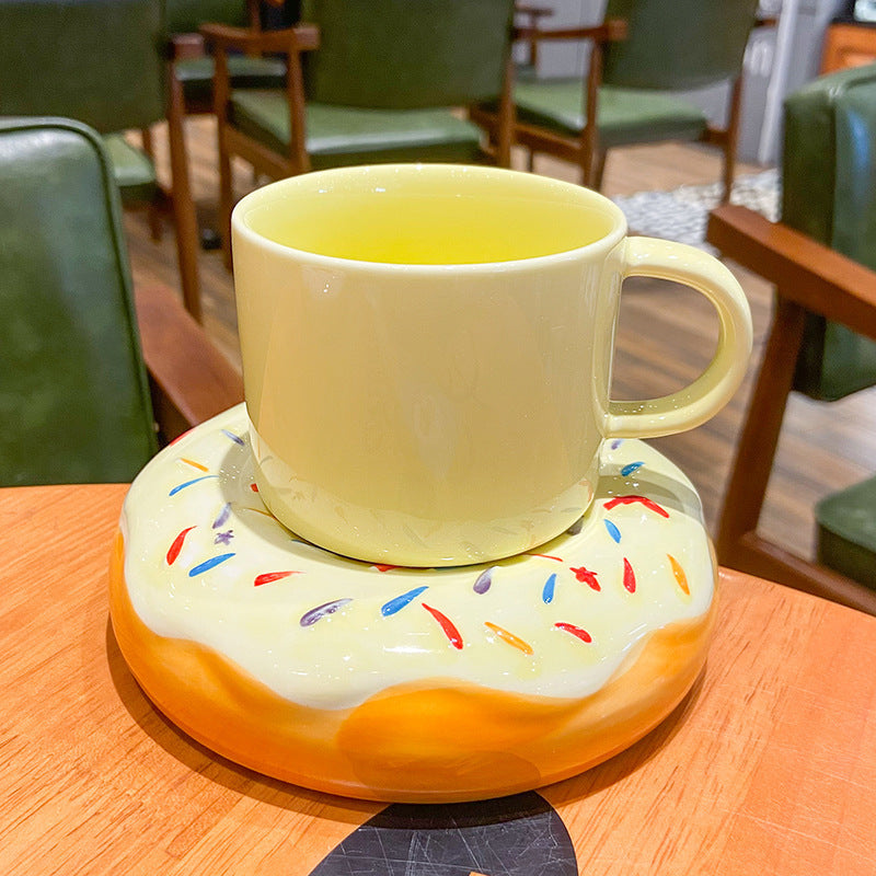 Ceramic Macaron Donut Coffee Sets
