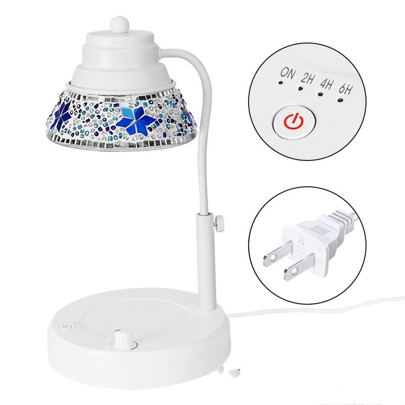 Soft Ambient Crystal Glass Candle Melting Lamp With Low Voltage Glow