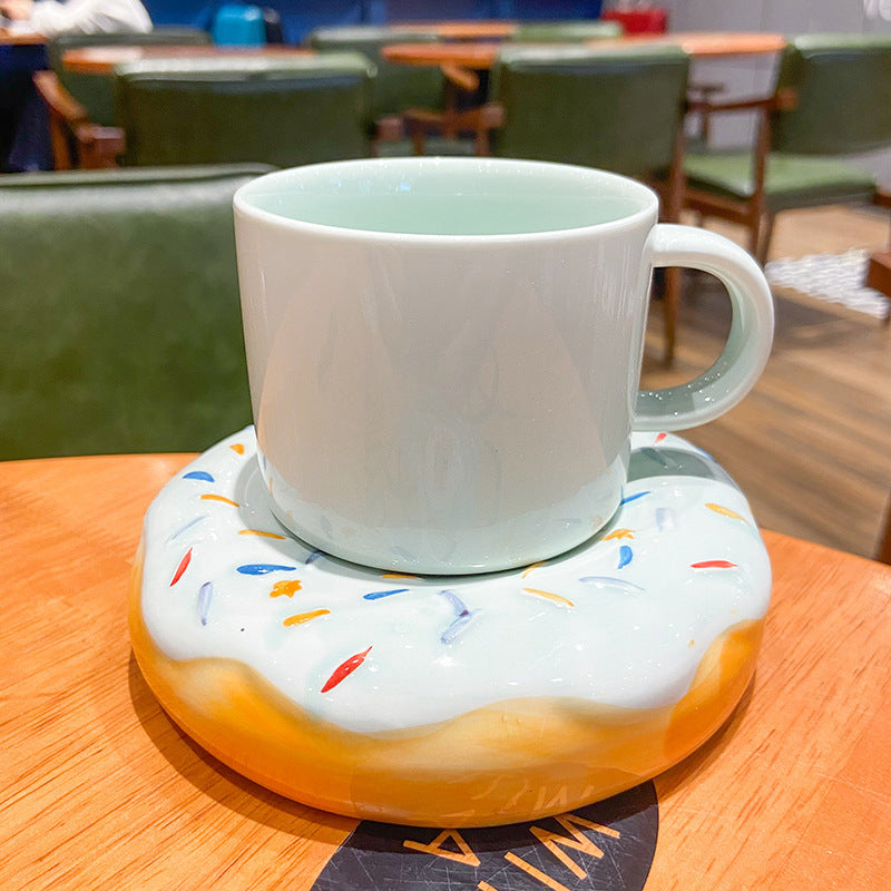 Ceramic Macaron Donut Coffee Sets