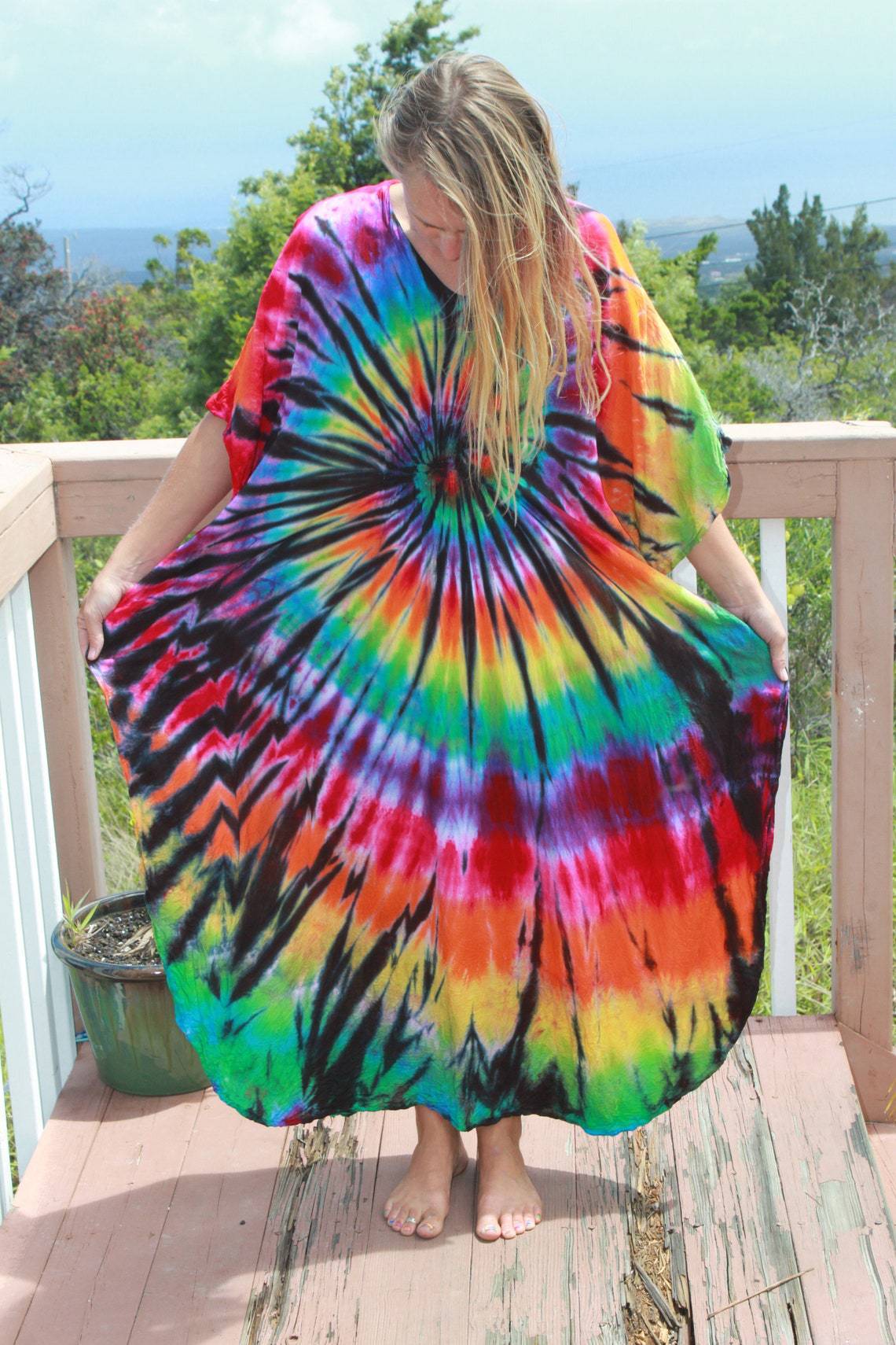 Rustic Chic Cotton Beach Cover-up Robe Dress