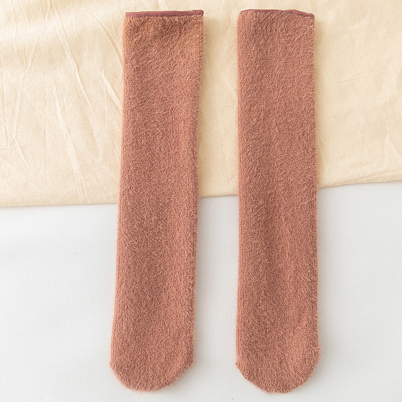 Plus Velvet Thick Warm Mink Velvet Snow Socks