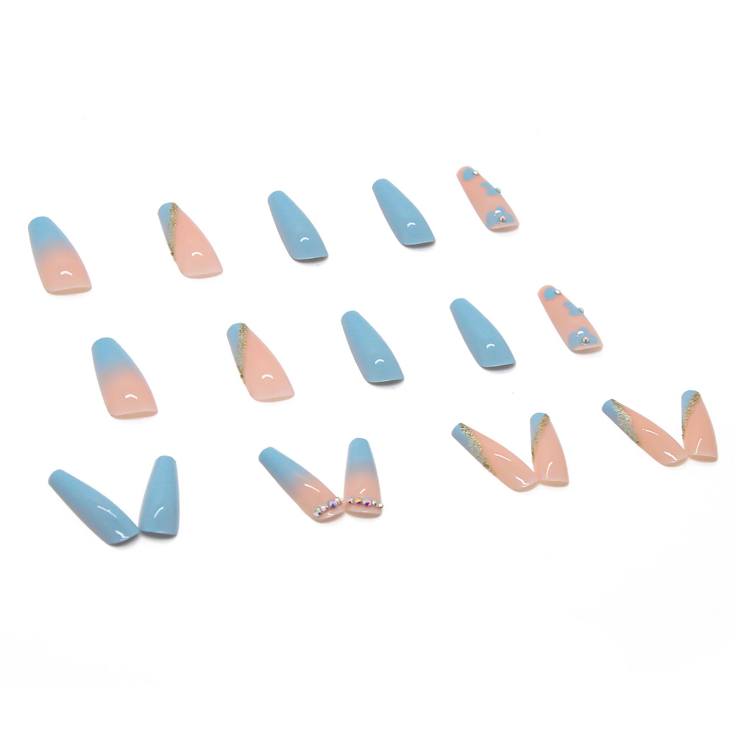 European And American Butterfly Long Nail Art Finished Products