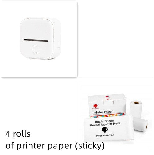 Portable Mini Thermal Label Printer - Bluetooth Home Photo Student Wrong Question Price Tag Printer