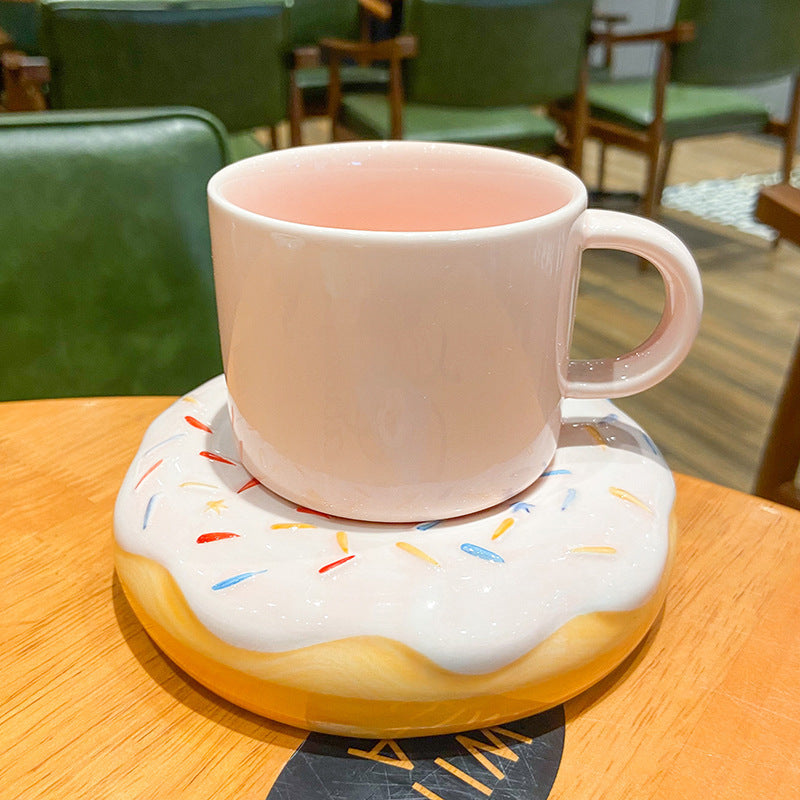 Ceramic Macaron Donut Coffee Sets