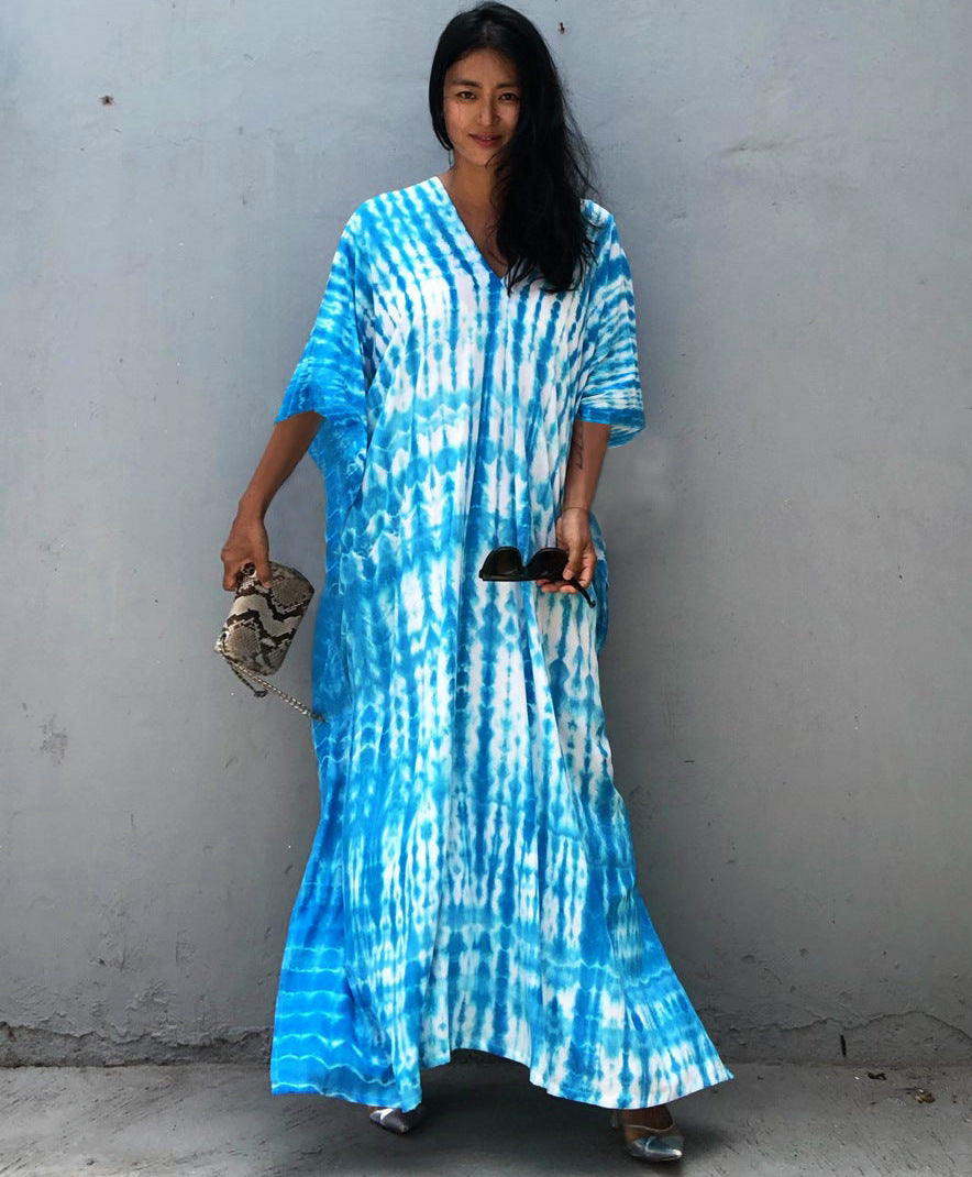 Rustic Chic Cotton Beach Cover-up Robe Dress