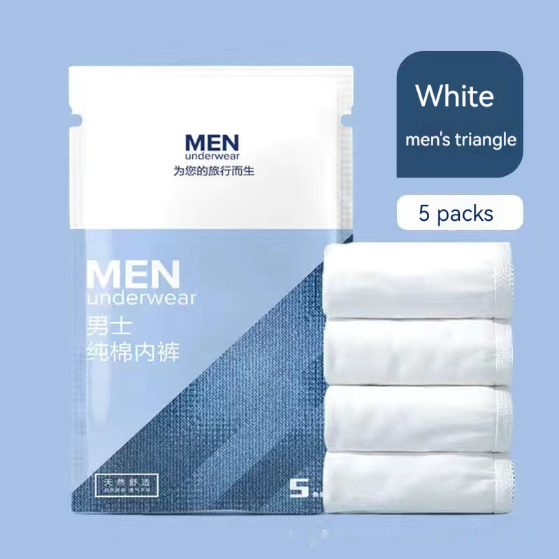 Disposable Men's Pure Cotton Underwear - Travel & Emergency Essentials