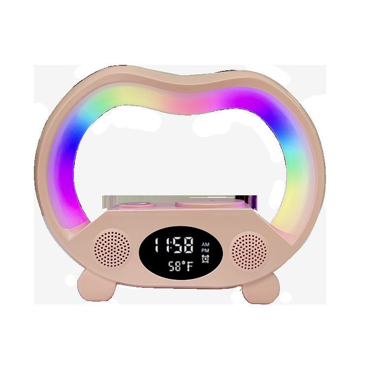 2026 New 6 In 1 Smart Remote Control Bluetooth-compatible Ambience Intelligent LED Table Lamp Multi-function Wireless Charger Night Light Bluetooth-compatible Speaker