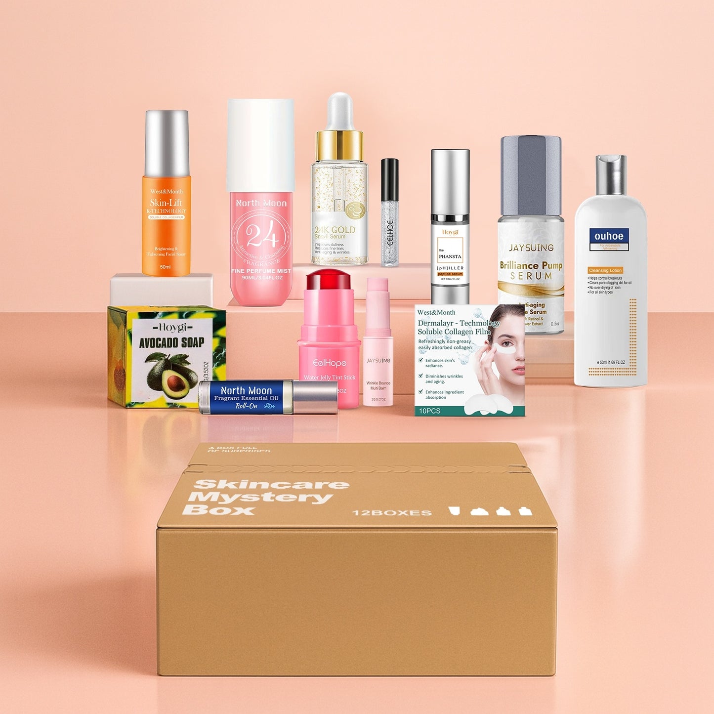 Botanical Skincare Box with Rare Extracts and Samples