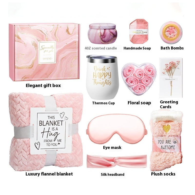 Aromatherapy Candle Soap Bath Set Gift Suit Birthday