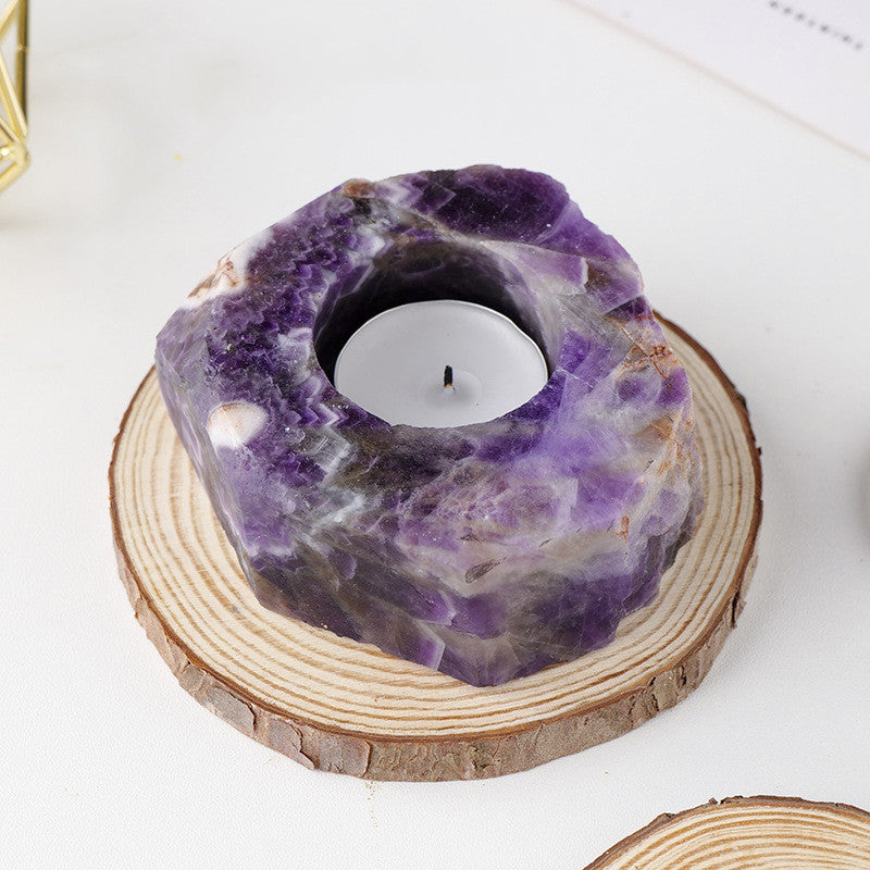 Natural White Crystal Powder Lamp Candlestick Aromatherapy Ornaments