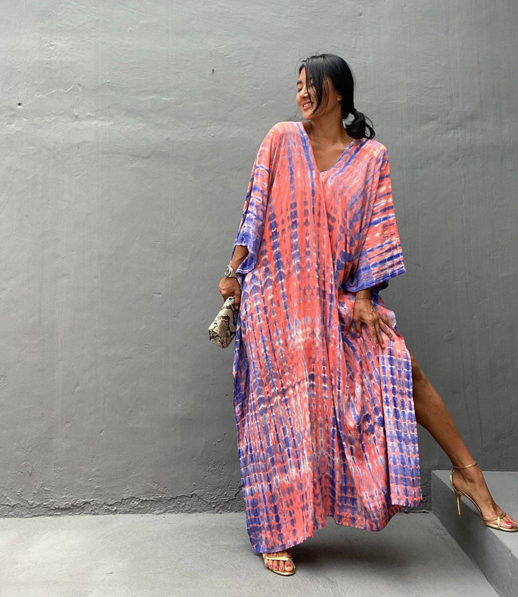 Rustic Chic Cotton Beach Cover-up Robe Dress