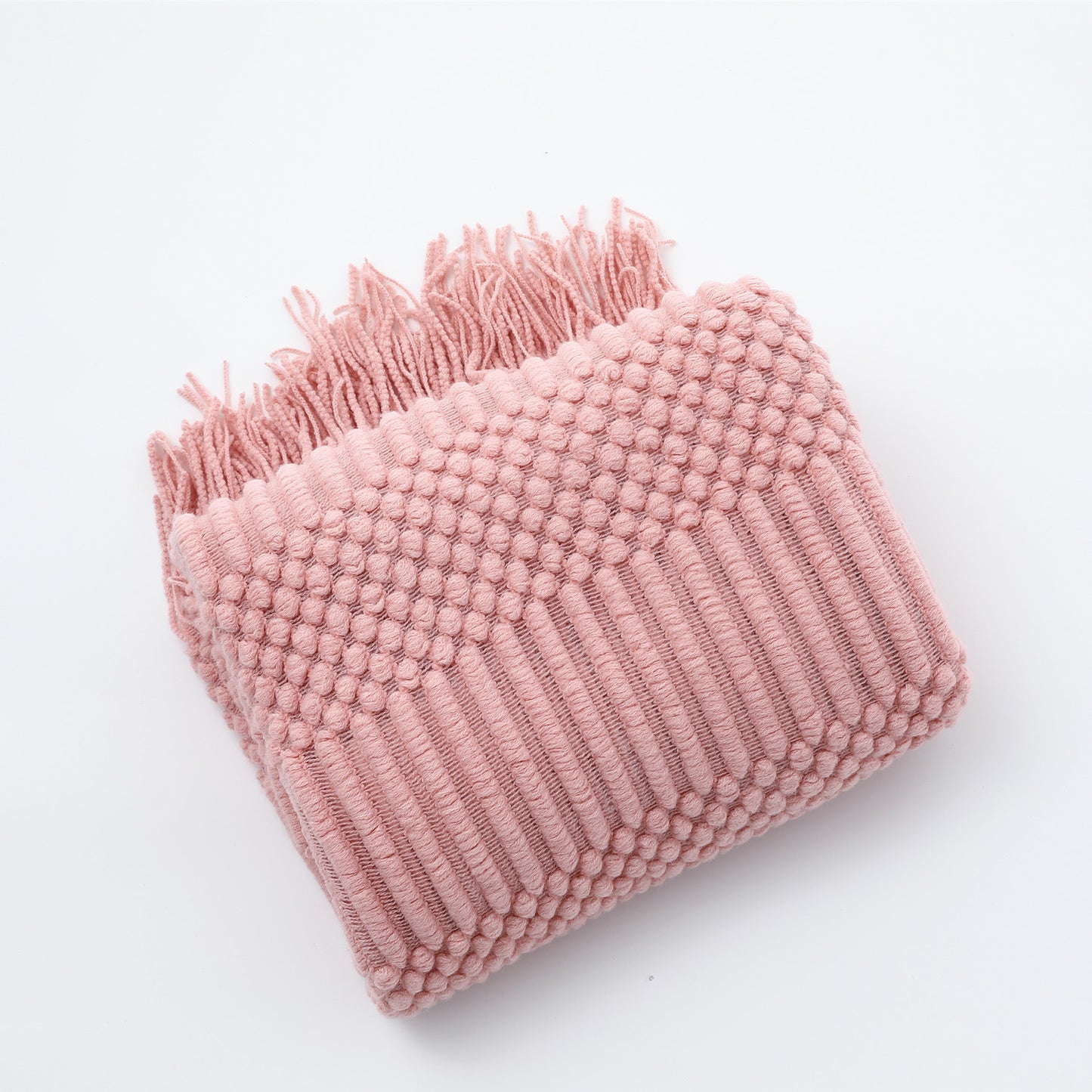 Nordic Luxury Blanket Hotel Bed Throw Bed Runner Tassel Shawl Blanket Bed Tail Cloth Cover Blanket B & B Bed Towel Knitted Blanket