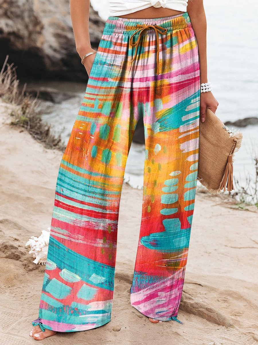 The Must Have Designer Graffiti Wide-Leg Pants that Feel Ultra Plush