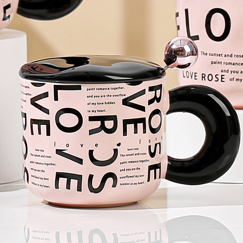 Love Mug 381ml Capacity for Coffee and Tea Desk Decor