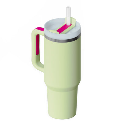 Insulated Tumbler 40 Oz With Handle And Straw For Coffee And Tea