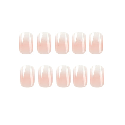 Wear Armor Short White Gradient Nails