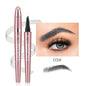 Waterproof Eyebrow Pencil with Four Fork Tip for Precise Natural Brow Shape and Long Wear