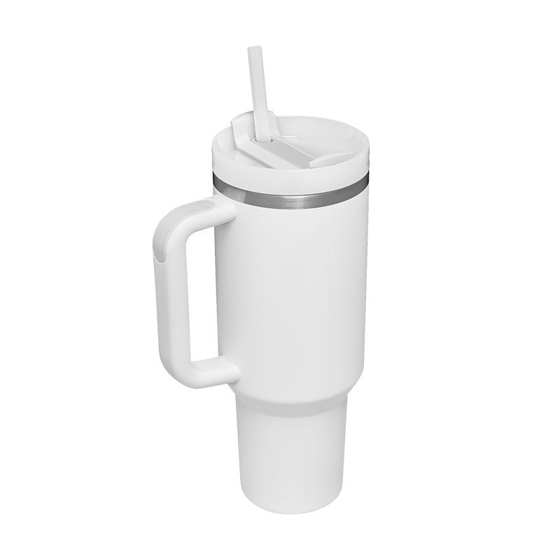 Insulated Tumbler 40 Oz With Handle And Straw For Coffee And Tea