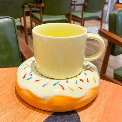 Ceramic Macaron Donut Coffee Sets