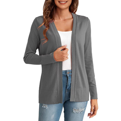 Lightweight Cardigan Coat for Everyday Layering Women Cashmere Knit