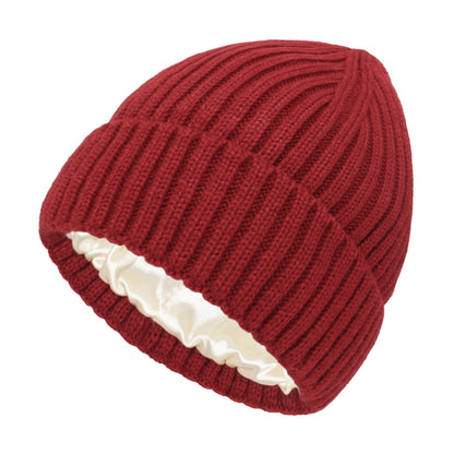 Soft Knit Hat with Satin Finish for All Outfits Warmth and Everyday Comfort for All Seasons