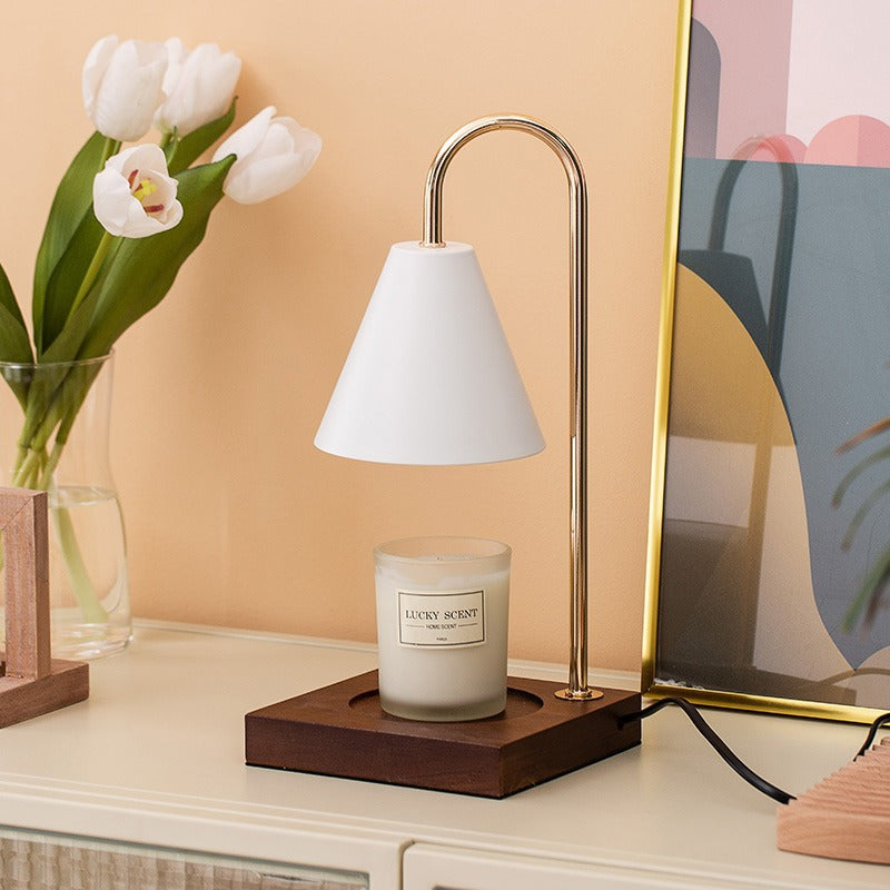 Soothing Aromatherapy Wax Lamp with Iron Accents Night Light