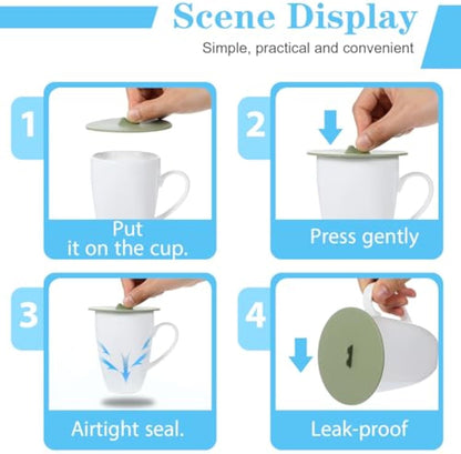 Luxe Home Merch silicone suction cup lid for mugs creating an airtight seal